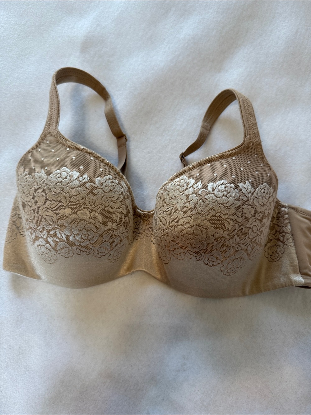 Soma‎ Stunning Support Balconet Underwire Bra Size 36D Lace Beige Nude Color